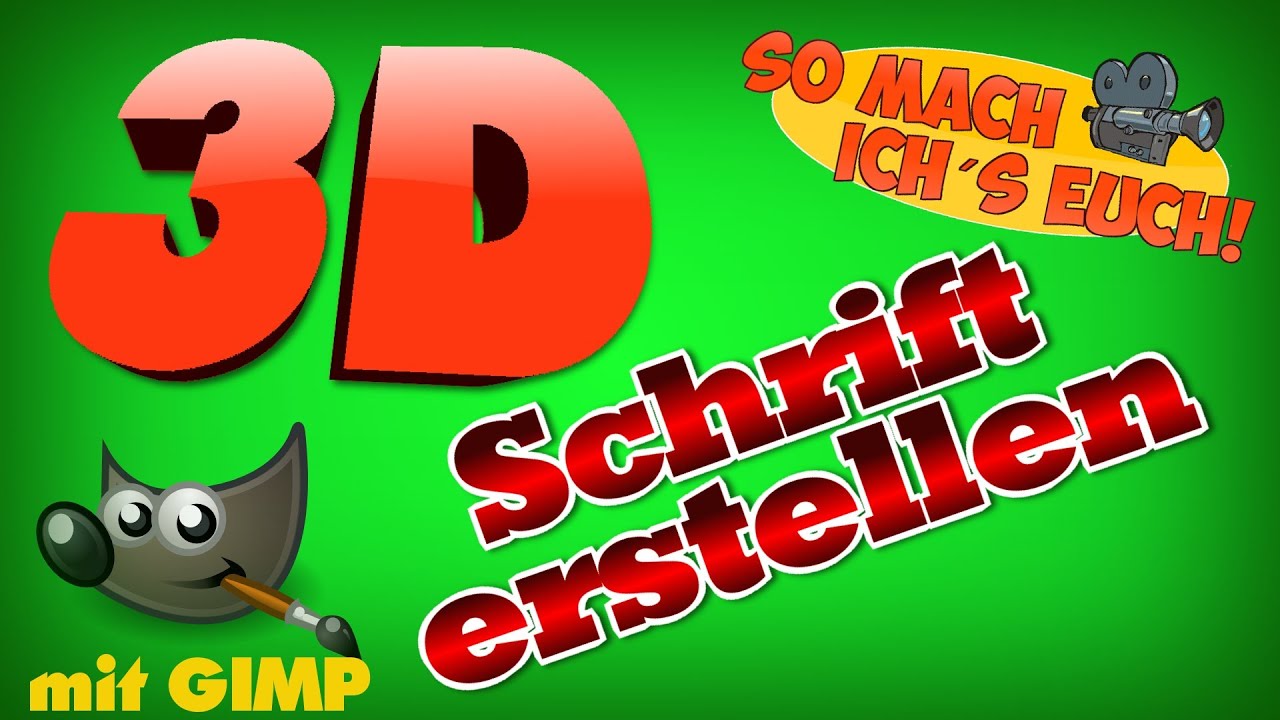 3d Schrift Erstellen Gimp Tutorial Hd Deutsch Youtube