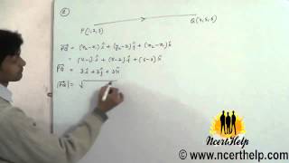 Find The Unit Vector In The Direction Of Pq Vector Where P And Q Are The Points 1 2 3 And 4 5 6 Youtube