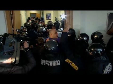 Georgian police arrest opposition leader Nika Melia after storming HQ