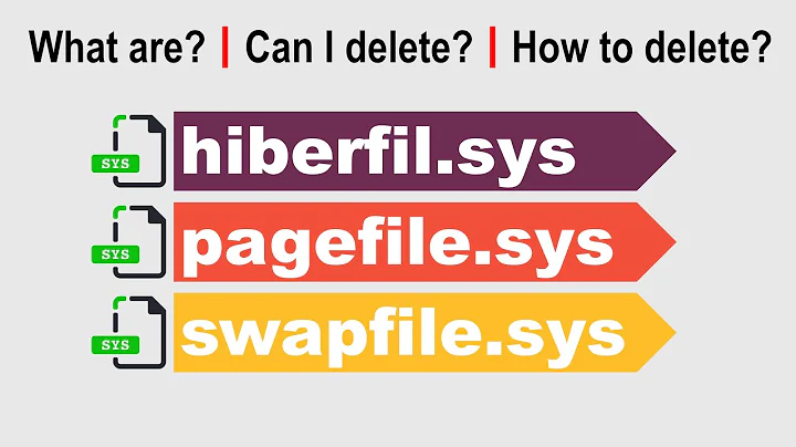 What are hiberfil.sys pagefile.sys swapfile.sys large files? how to delete? Windows
