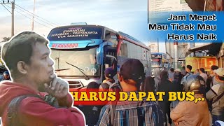 Jam Mepet ‼️ Mau Tidak Mau Terpaksa Harus Naik Bus. Penumpang penuh di senin pagi braan kertosono