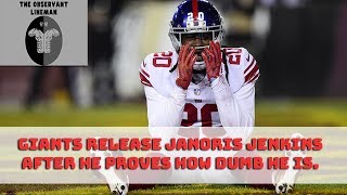 The New York Giants release Janoris Jenkins after calling a fan 'R@tard' on Twitter. 🙀🙅