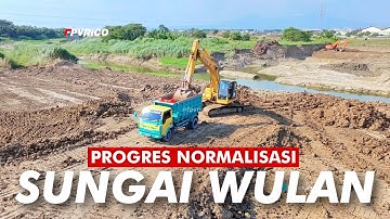 PROGRES NORMALISASI SUNGAI WULAN DEMAK VIDEO DRONE FOOTAGE