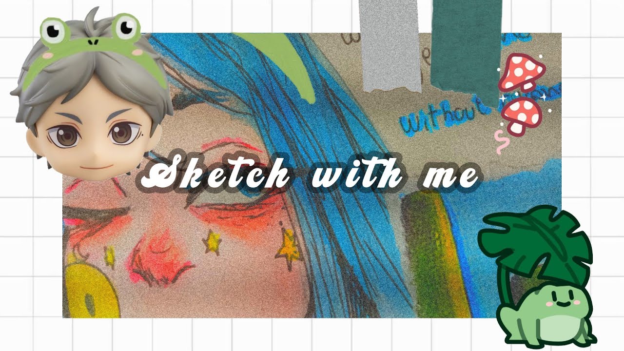 Sketch with me #3 - Desenhando sem referência 🌙✨