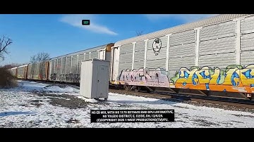 NS Norfolk Southern EB Mix Train DPU Ohio Video 1-West Productions (tm)