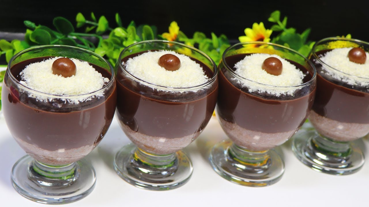 تحلية الشوكولاته البارده في 10 دقائق بدون بيض ولا كريمة ولا دقيق خفيفة طعمها خيااال حلى كاسات البارد