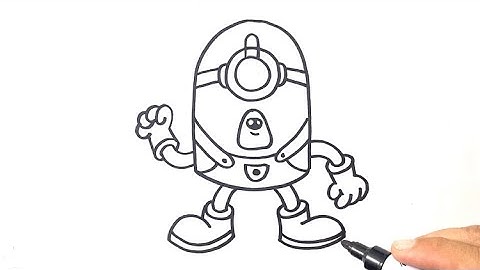 How to draw Mega Minion Mel / Despicable Me 4 easy step by step