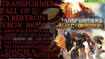 Transformers Fall of Cybertron Xbox 360 (Hard) 100% Walkthrough Part 9 (No Commentary)