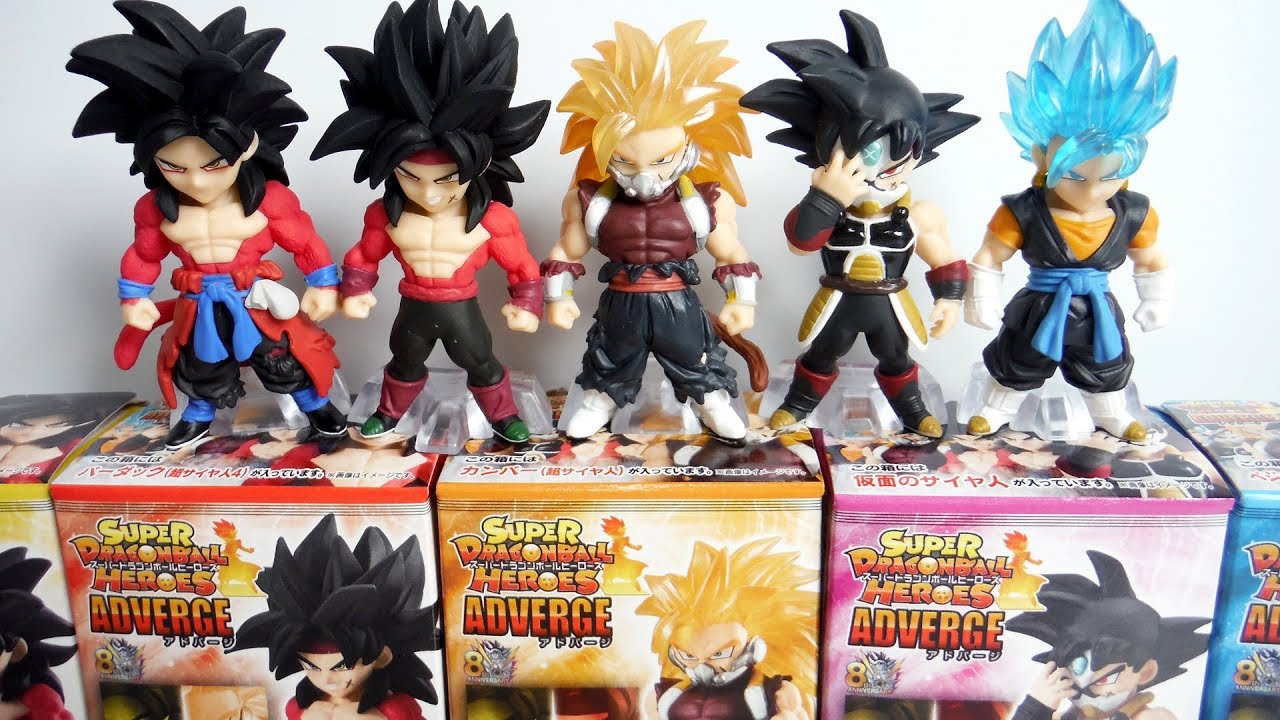 スーパードラゴンボールヒーローズ アドバージ 全５種 開封 アソート確認 Super Dragonball Heroes Adverge 食玩  Japanese candy toys