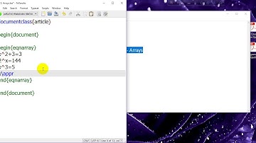 LaTeX Tutorial 05 || Arrays