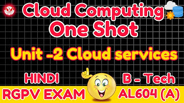 Cloud Computing | AL604 (a) Unit 2 One Shot | Cloud Services |  SAAS, PAAS, IAAS Hindi With Notes 🔥