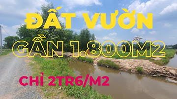 Bán đất vườn Củ Chi - Mặt tiền Kênh đẹp, giá rẻ chỉ 2tr6/m2, Gần Tỉnh lộ 8 Củ Chi