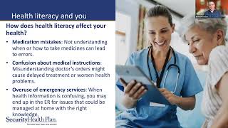 Security Health Plan Academy: Understanding health literacy