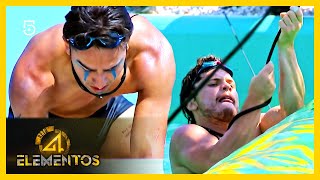 Reto de Agua entre Aire, Tierra y Fuego | Reto 4 Elementos la liga extrema | El 5