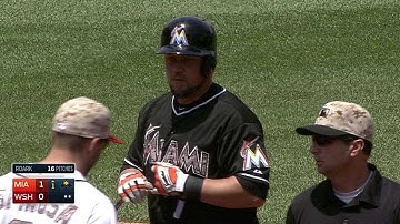 MIA@WSH: McGehee singles to left to score Stanton