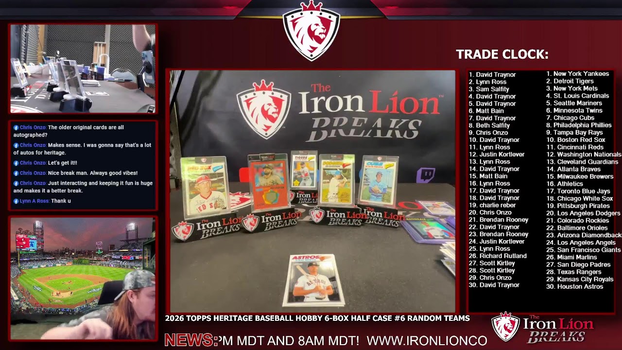 2026 Topps Heritage Baseball Hobby 6-Box Half Case #6 Random Teams