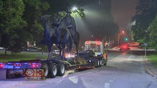 Confederate Statues In Baltimore Taken Down Overnight