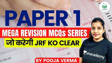 NTA UGC NET 2021 | Paper -1 by Pooja Verma | Mega Revision MCQs Series