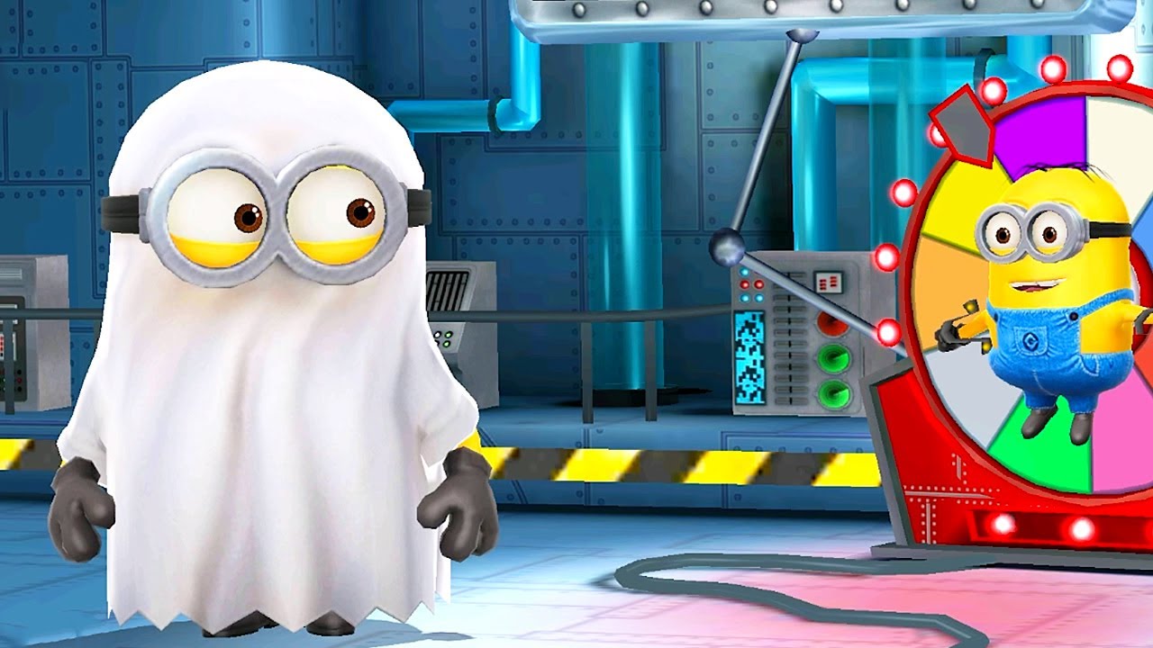 Ghost minion completed slide under obstacles 75 times task with Skateboard props