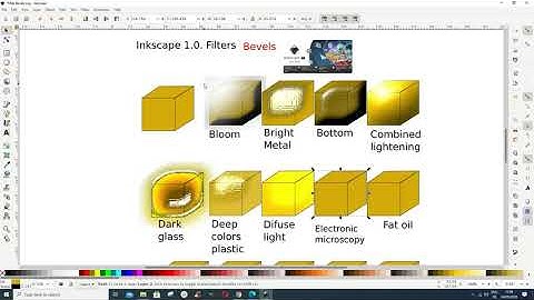 Inkscape Tutorial. Inkscape 1.0 Tutorial. Filters bevels