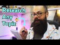 How to research any topic | Insider tips for easy and fast research