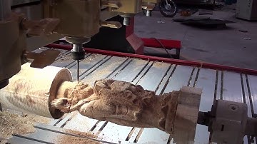 Máy đục gỗ cnc 3D kết hợp đục tượng 4D Đông Phương