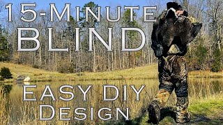 How to Build a Portable DUCK BLIND FOR LESS THAN $20! Assemble in 15 MINUTES!!