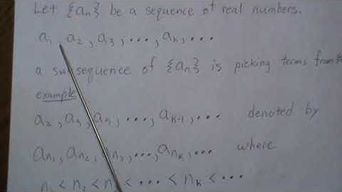 Subsequences of Real Numbers