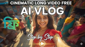🎬 ফ্রি এআই টুল দিয়ে বানাও Cinematic Long Video FREE | AI Vlog Step by Step ✨