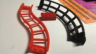 New 3D Printed LEGO roller coaster track pieces
