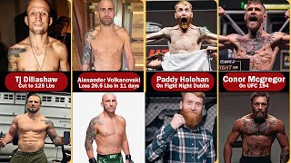 UFC Fighters Weight Cut Transformations – Before and After Shocking Cuts!