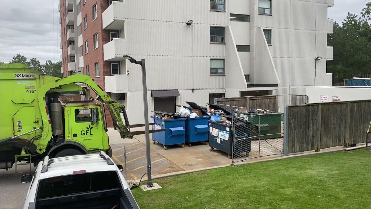 GFL Toronto Garbage Truck picking up Recycle bins YouTube