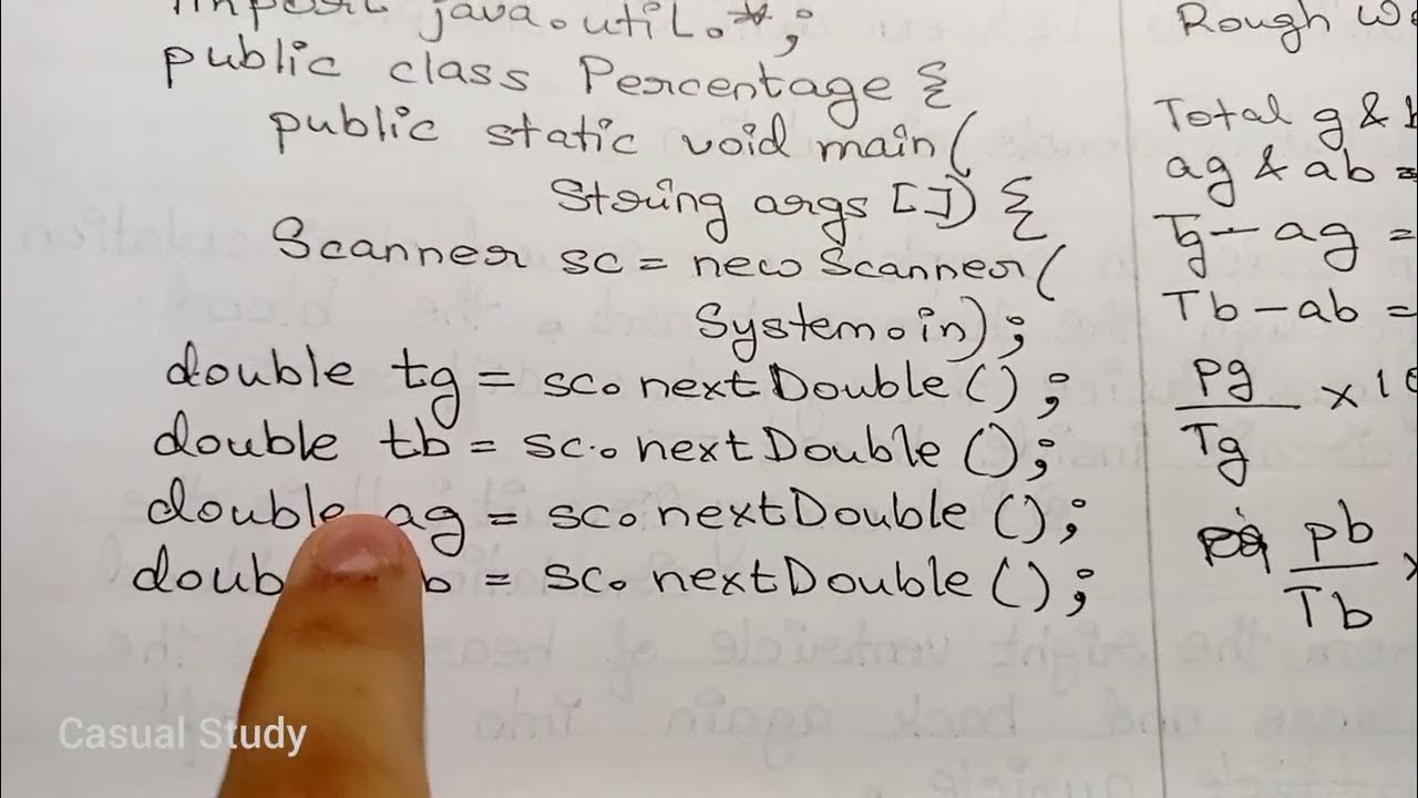 Java program to get a percentage of girls and boys present. using ...