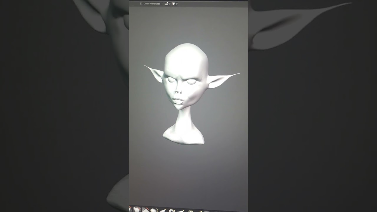 3D female goblin character modeling Blender5