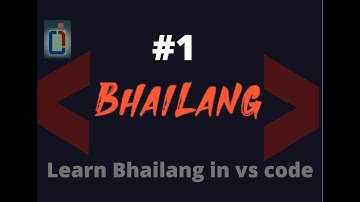 Bhai lang tutorial | Run bhai lang in vs code | toy programming language bhailang | #bhailang