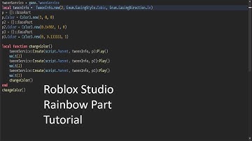 How To Make a Rainbow Part in Roblox Studio