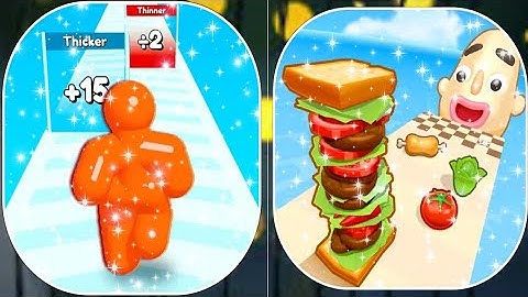 Tall man run vs Sandwich runner🟠🔵 ALL LEVEL GAMEPLAY ANDROID IOS walkthrough New update