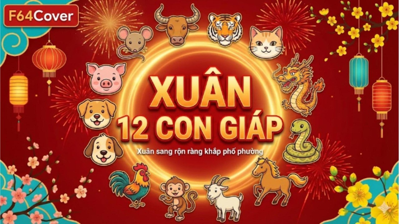 Xuân 12 Con Giáp – Nhạc Xuân Rộn Ràng 2026 | F64Cover