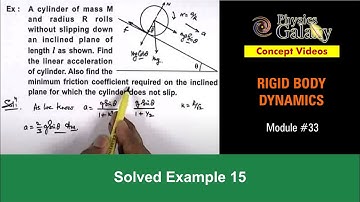 Class 11 Physics | Rigid Body Dynamics | #33 Example-15 on Rotational Motion | For JEE & NEET