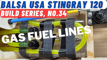 Balsa USA Stingray with DLE-20, RC Plane Build N0 34: Gas Fuel Line Setup with Tank and Fuel Dot
