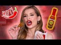 SPICY HOT FOOD FULL FACE MAKEUP CHALLENGE!