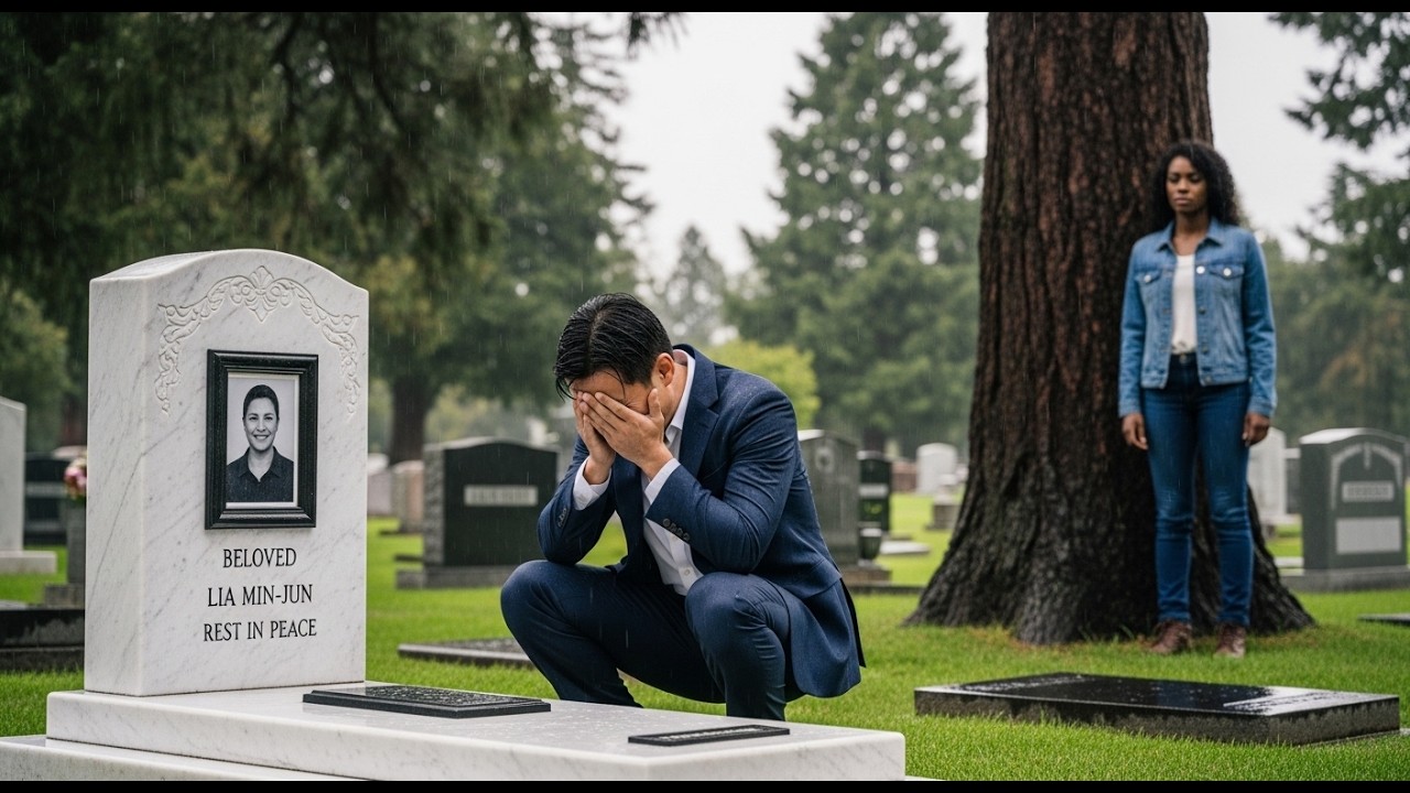 Korean Mafia Boss Mourns at His Black Waitress’s Grave — Not Knowing She’s Alive and Watching  Him