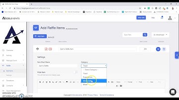 Accelevents Video Series: Adding Raffle Items