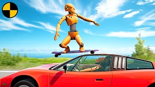 Dangerous Objects and Car Crashes #2 😱 BeamNG.Drive