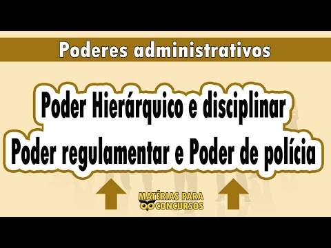 Poderes administrativos Hierárquico, disciplinar, regulamentar e de polícia