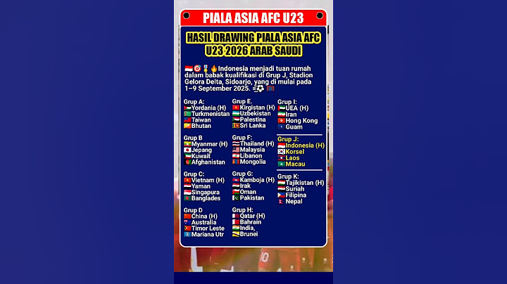 Timnas Indonesia U23 Kembali Segrup Korea Selatan | Hasil Drawing Kualifikasi Piala Asia U23 2026