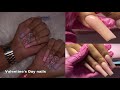 Valentine’s Day nails ❤️ + how to prevent lifting | acrylic nail tutorial