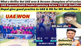 Nepal vs UAE Tri-Series Final Post Match Analysis 🔥