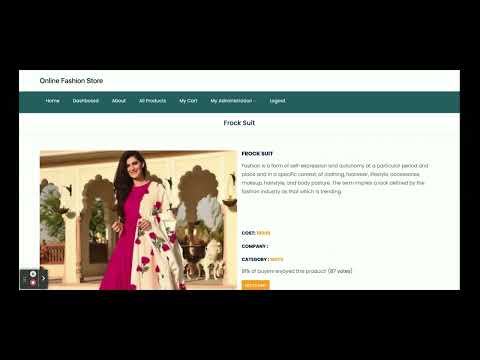 Online Fashion Store Mini Project | Spring Boot Angular Project | Spring Boot CRUD Project