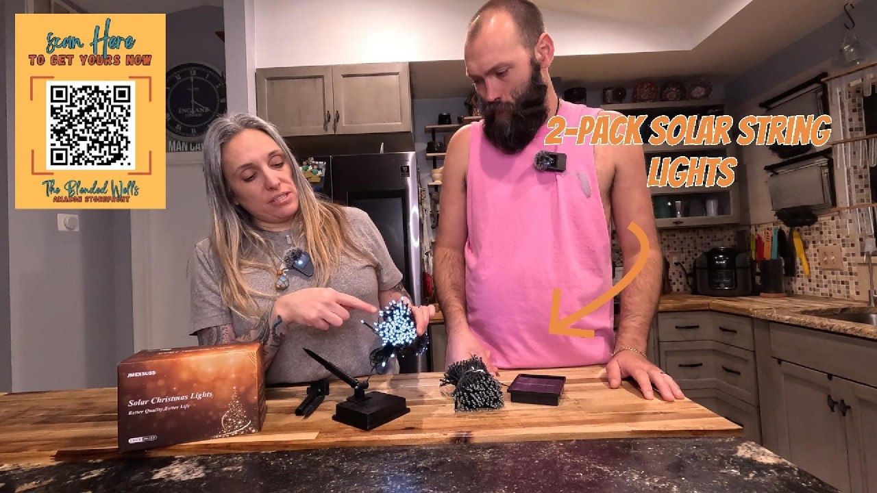 Посмотрите этот комплект из 2 солнечных светильников (40,5 м) для улицы.